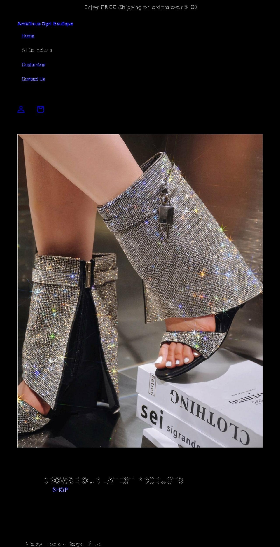 ambitiousgyrlboutique.com shopify website screenshot