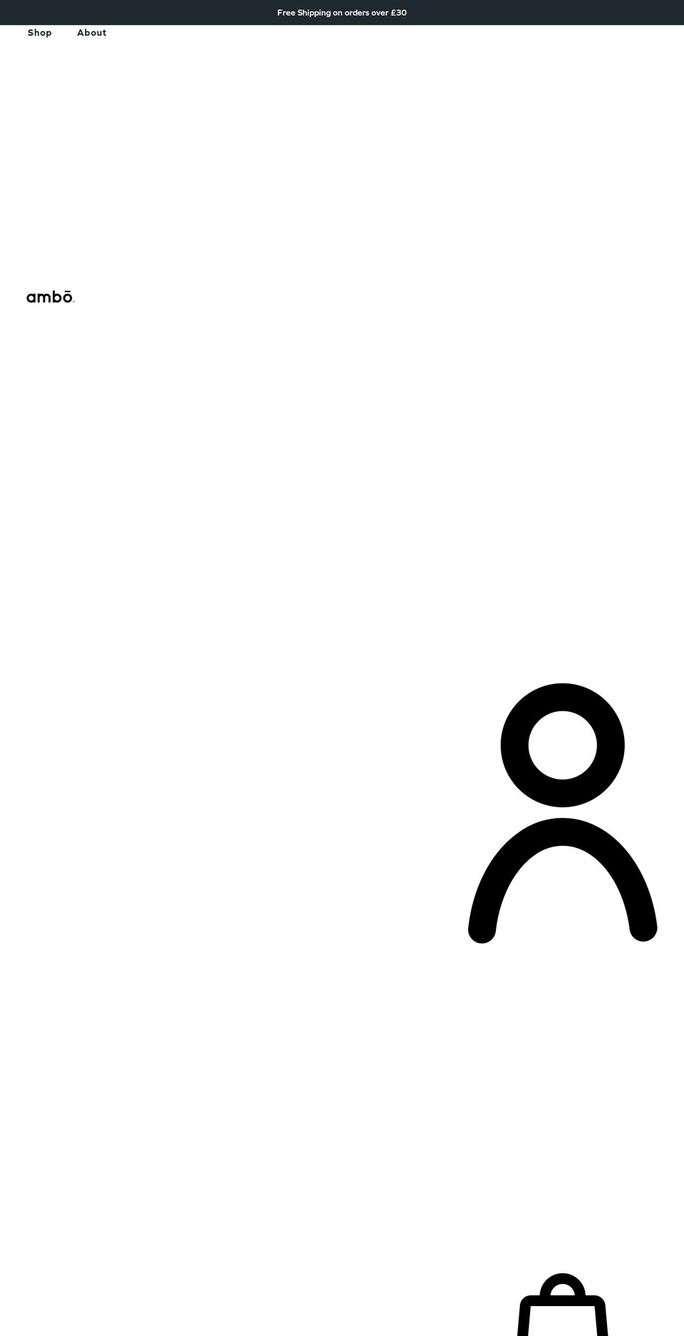 amboskincare.com shopify website screenshot