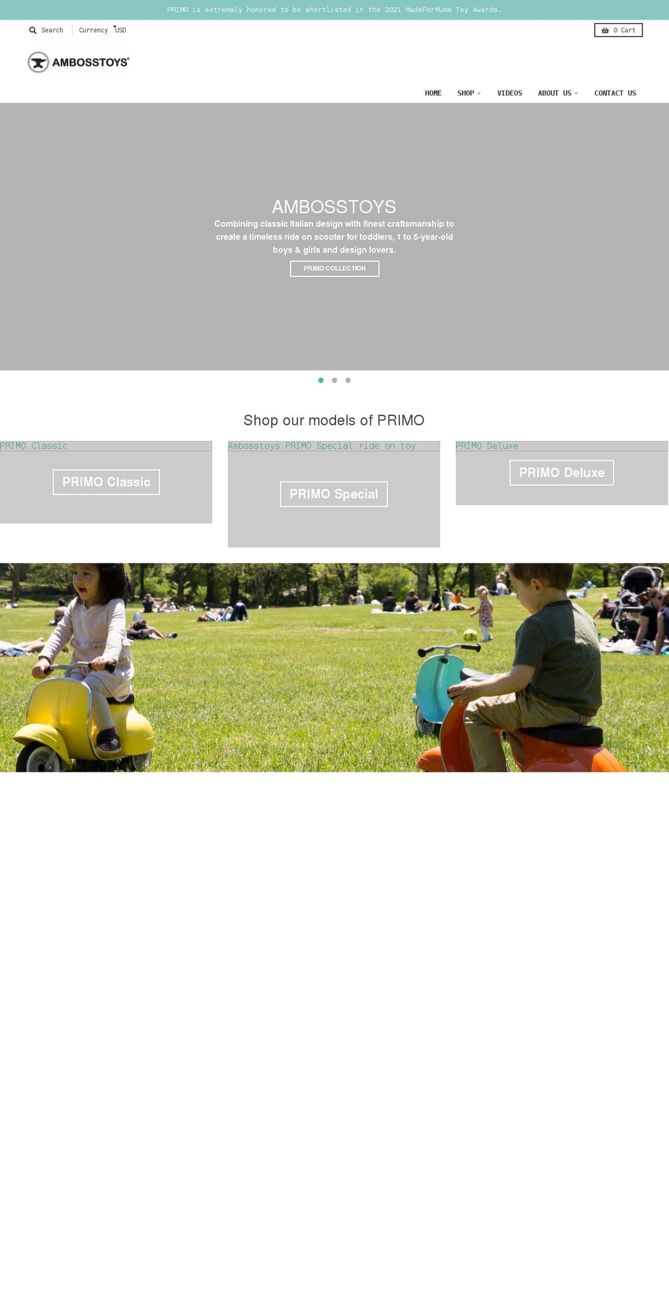 ambosstoys.com — Shopify storefront screenshot