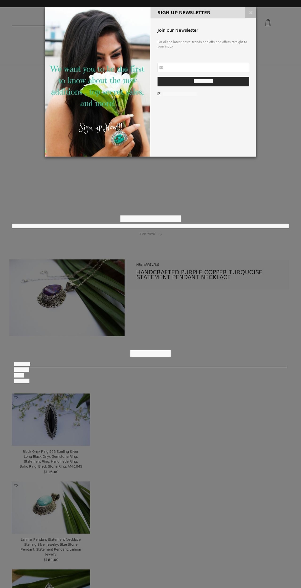 ambrajewels.com shopify website screenshot