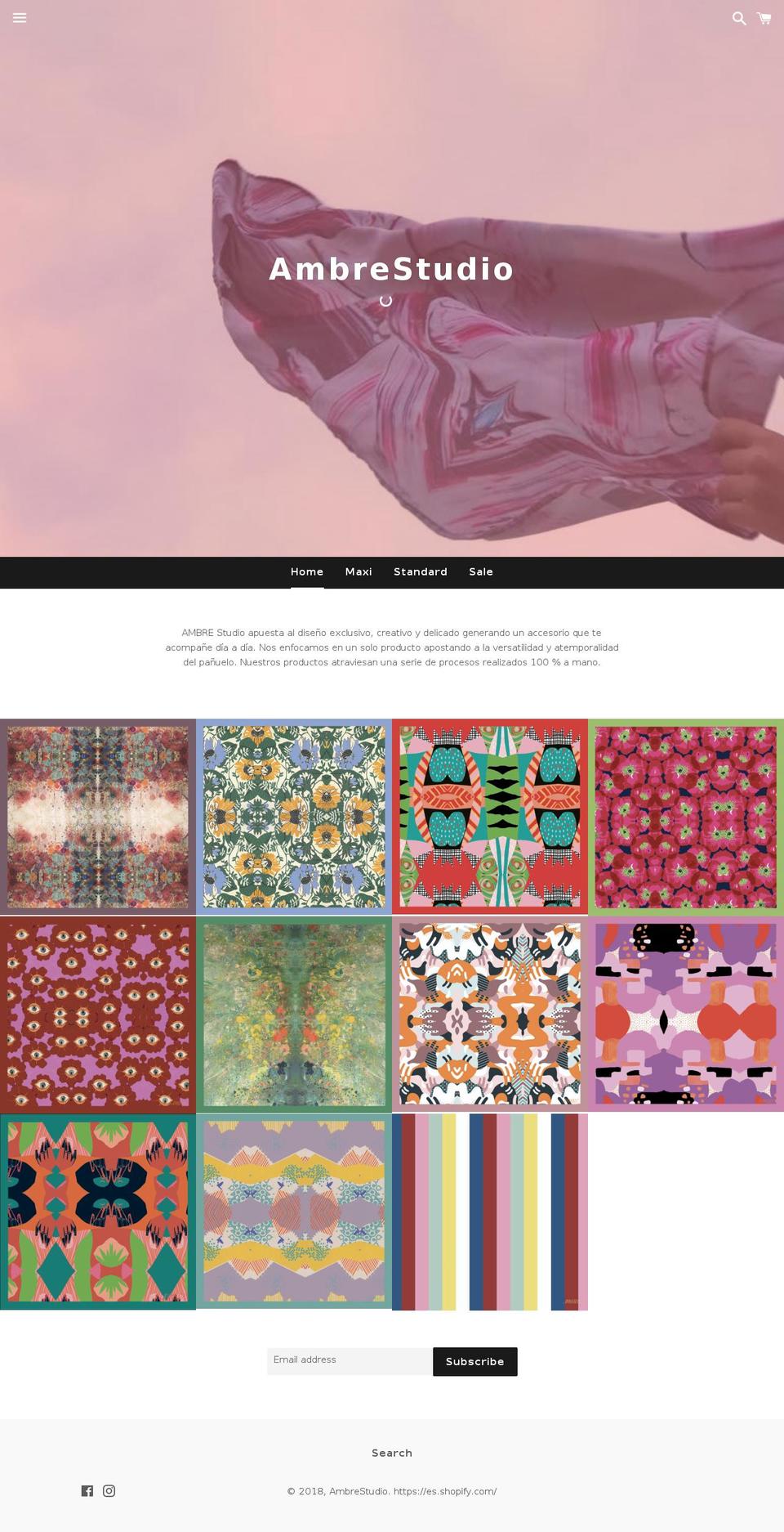 ambrestudiouy.com — Shopify storefront screenshot