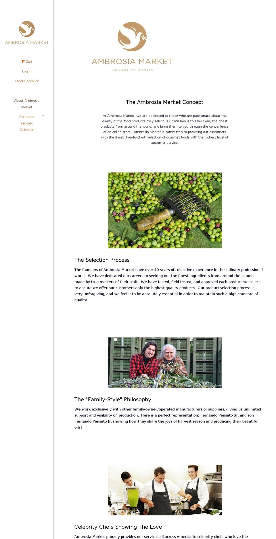 ambrosia-market.com — Shopify storefront screenshot