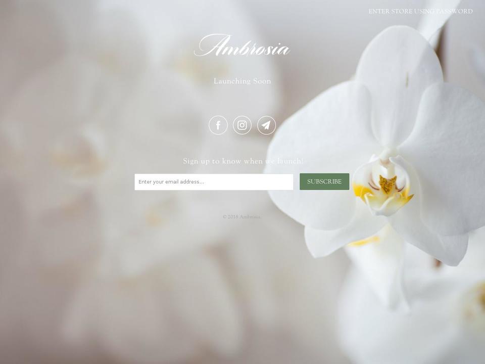 ambrosiaskin.com shopify website screenshot