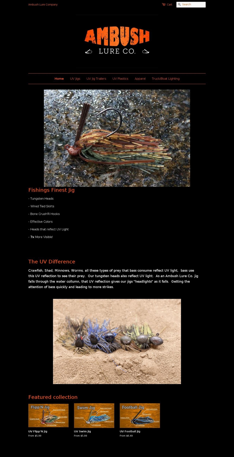 ambushlureco.com shopify website screenshot