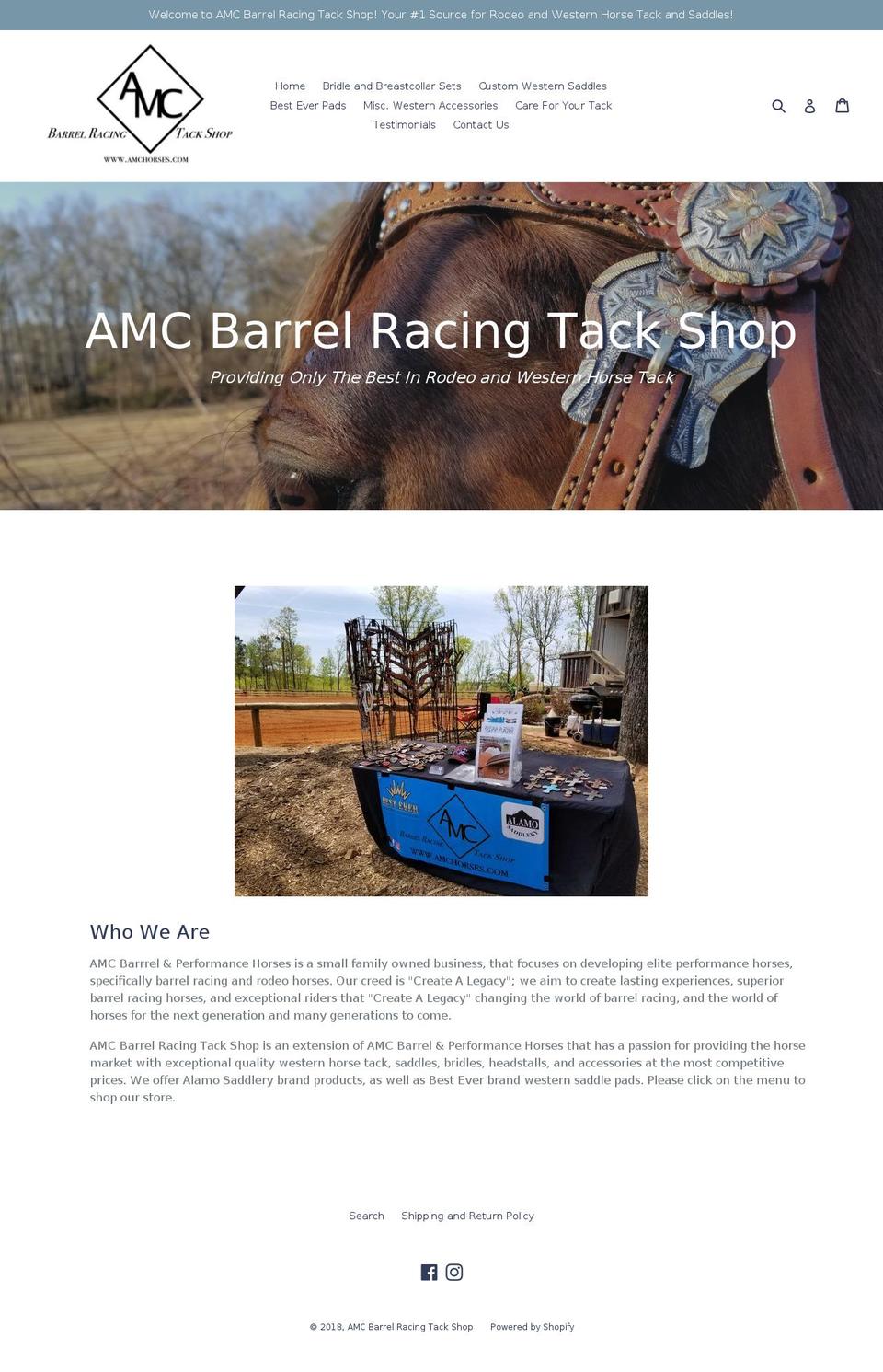 amchorses.com — Shopify storefront screenshot