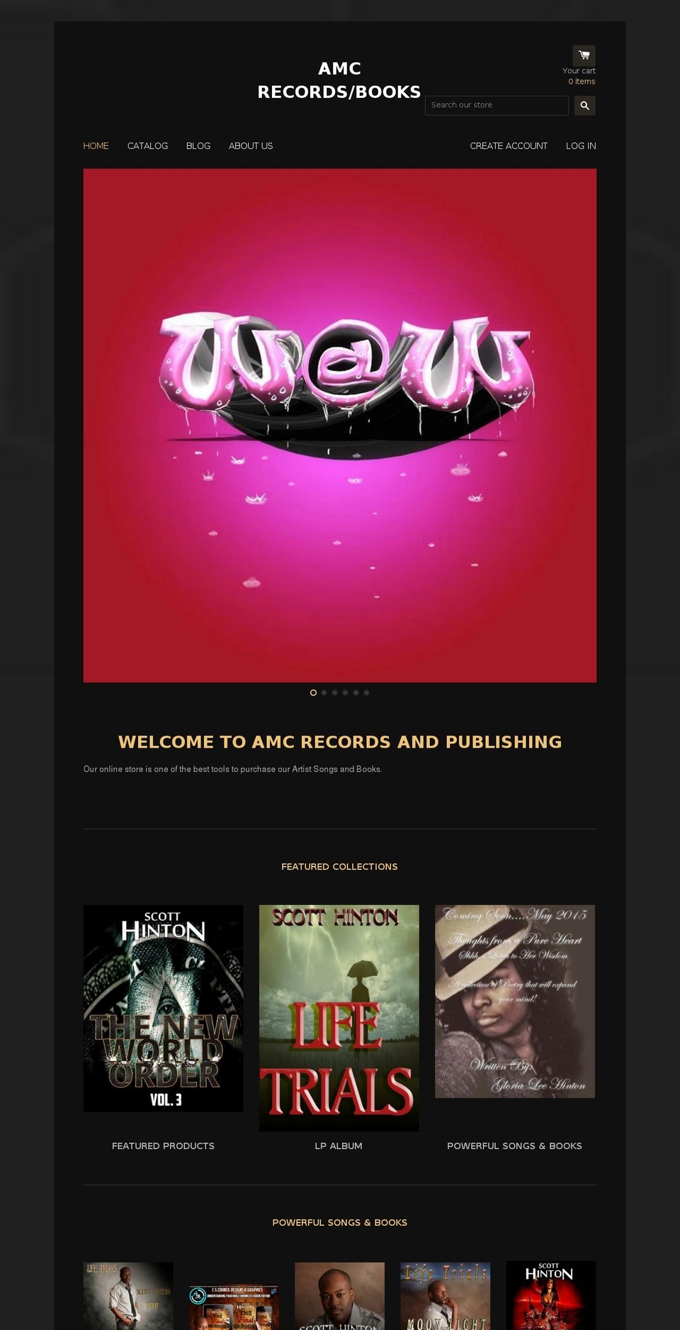 amcrecords7.com shopify website screenshot