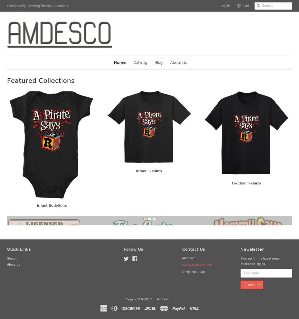 amdesco.com shopify website screenshot