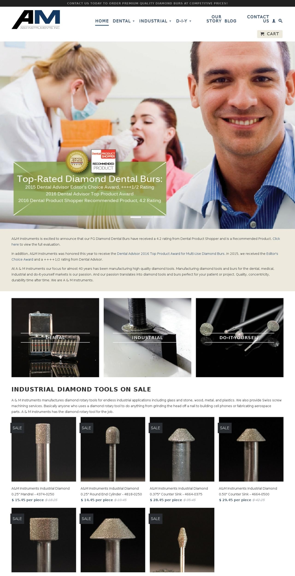 amdiamondtools.com shopify website screenshot