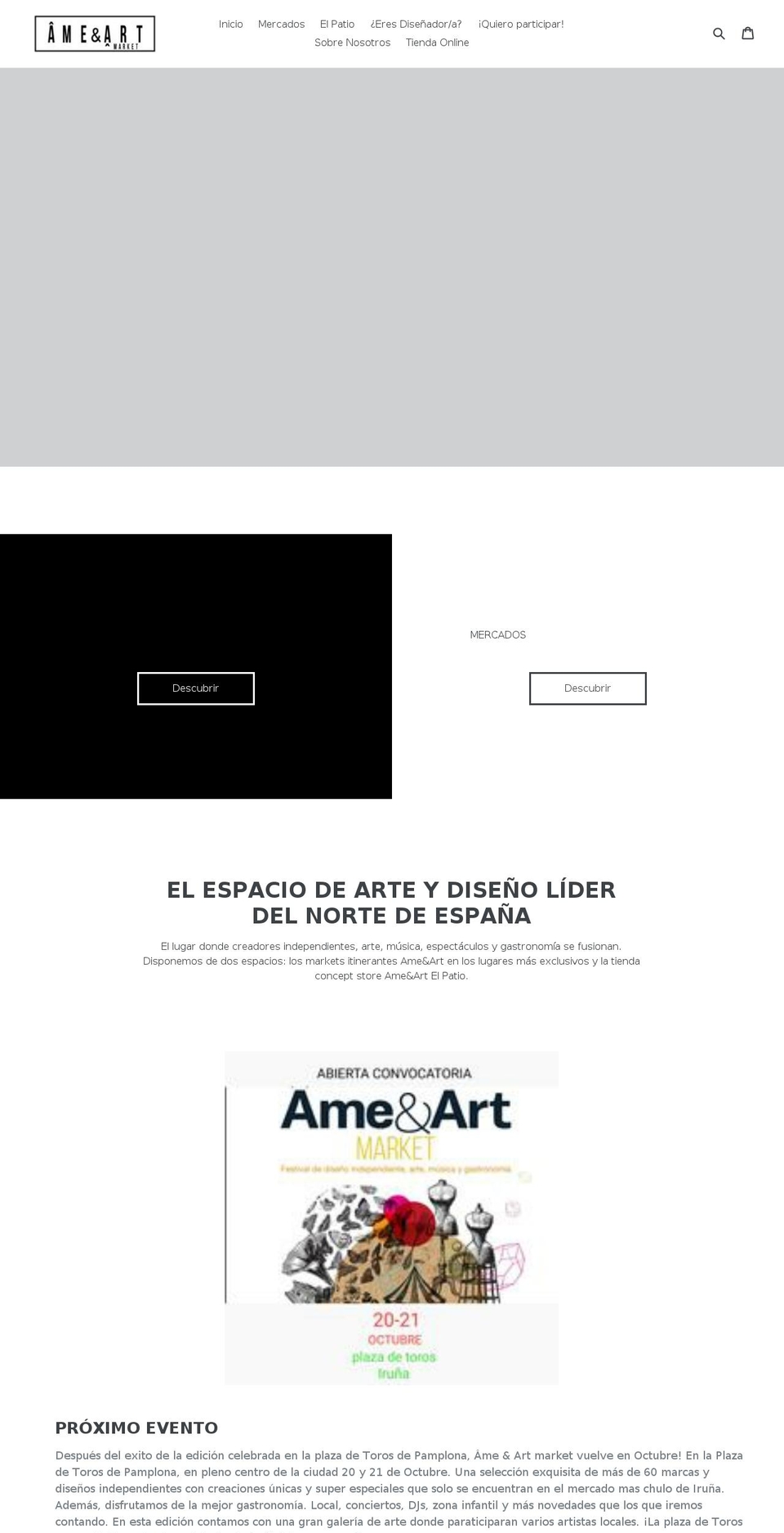 ameandart.com — Shopify storefront screenshot