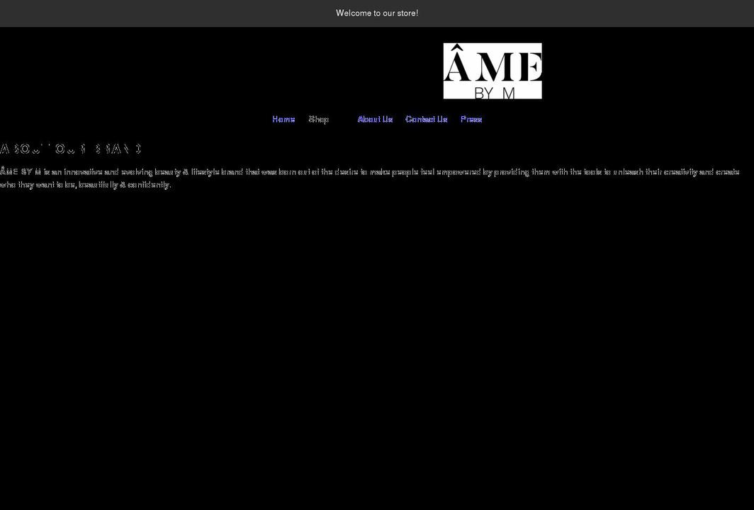 amebym.com shopify website screenshot