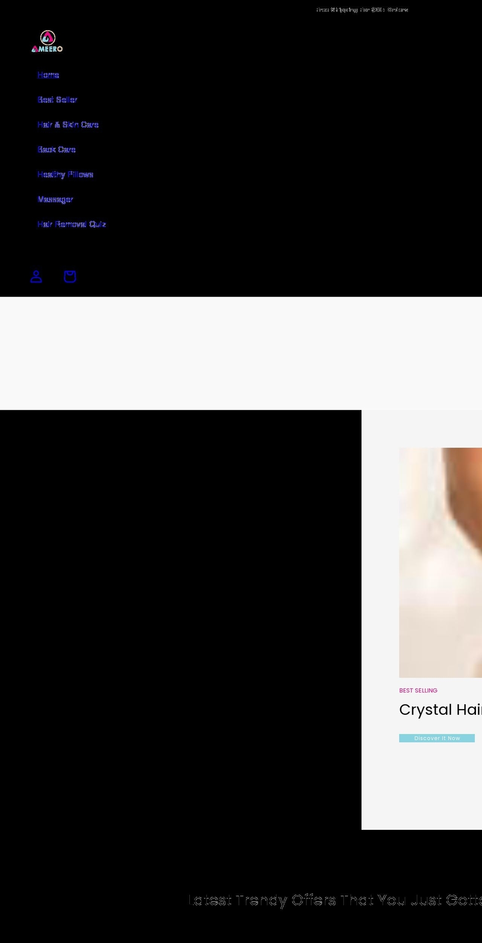 ameero.net shopify website screenshot