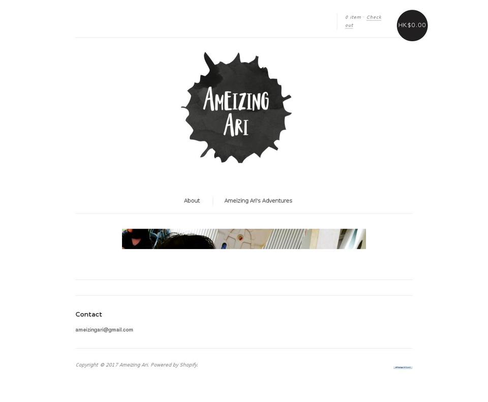 ameizing-ari.com shopify website screenshot