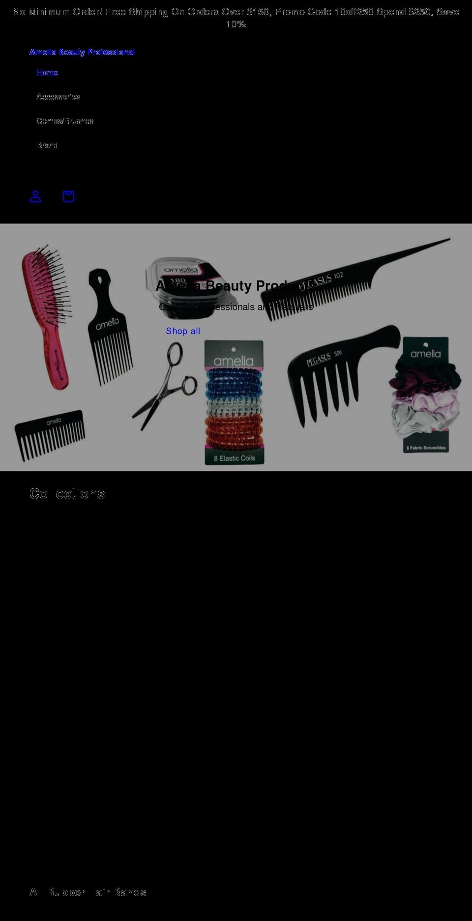 ameliabeautypro.com shopify website screenshot
