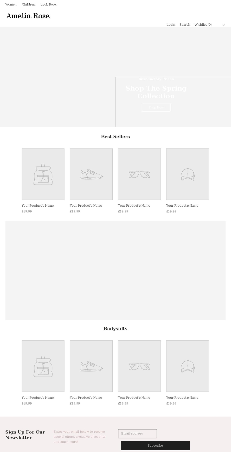 ameliarose.co shopify website screenshot