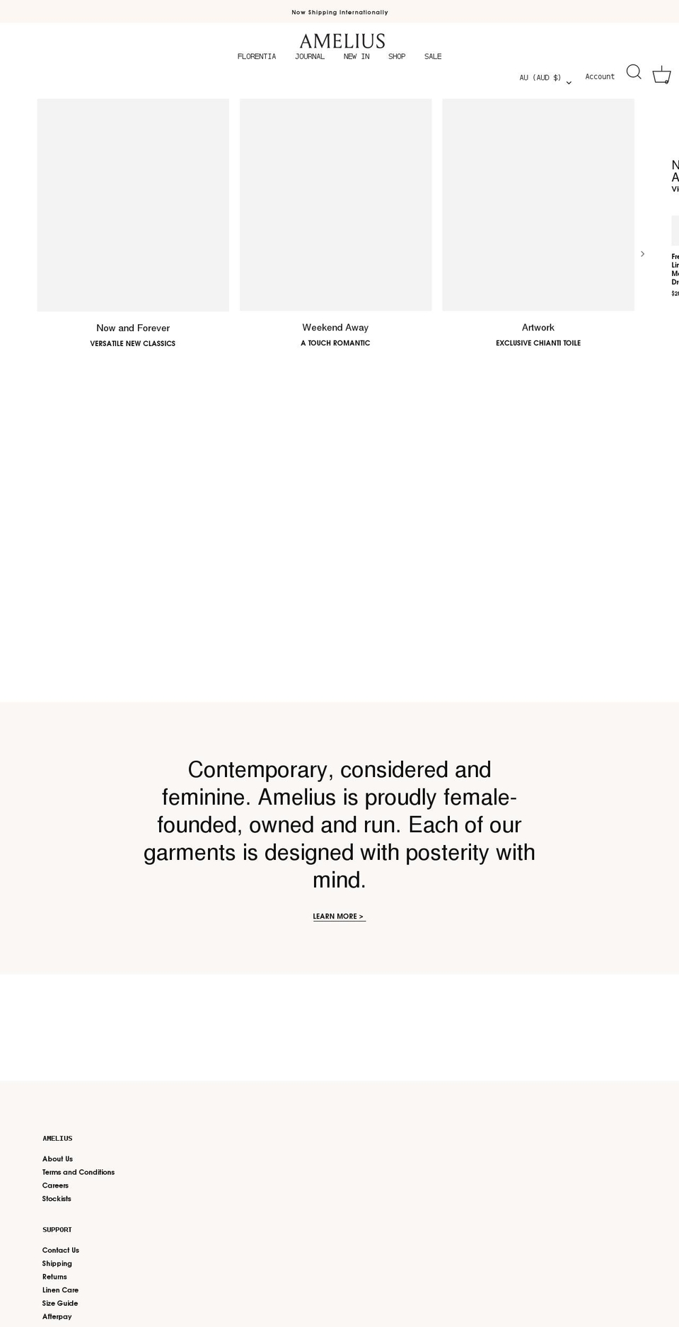 amelius.myshopify.com shopify website screenshot