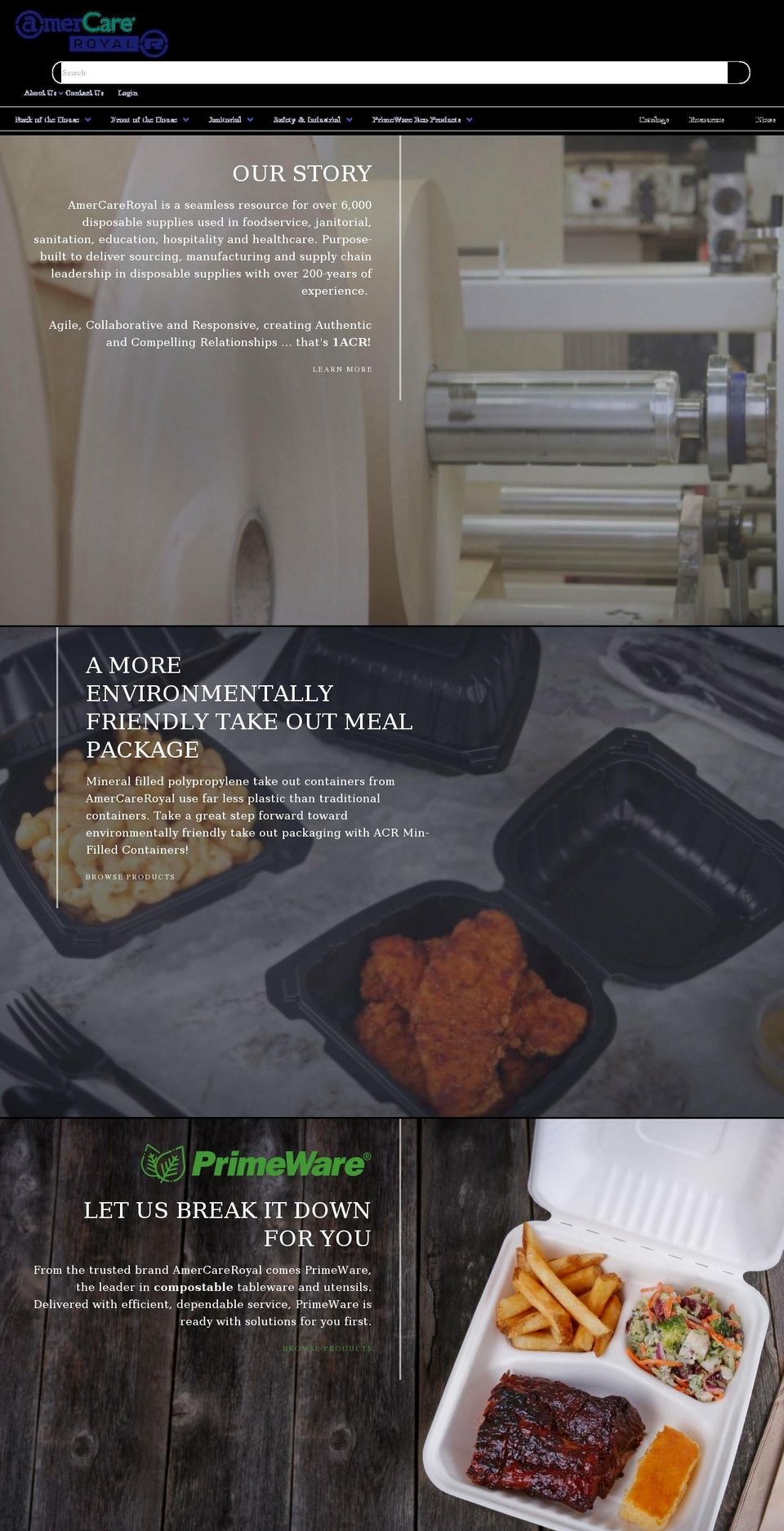 amercareroyal.com shopify website screenshot