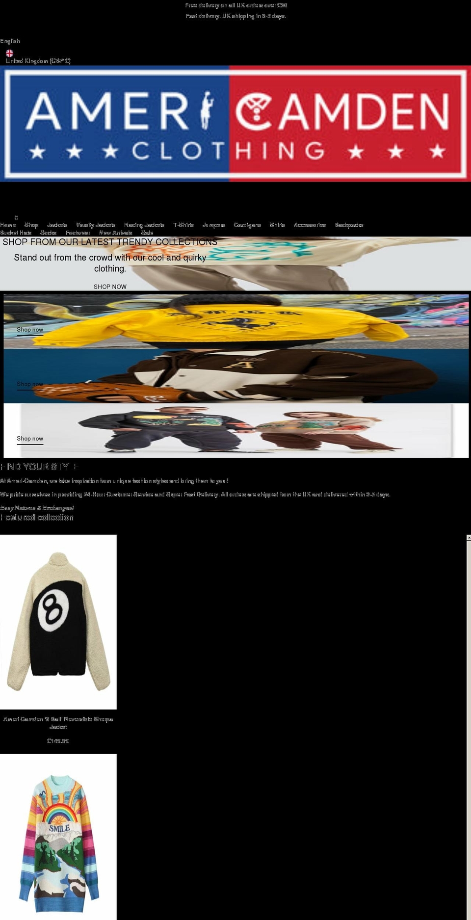 ameri-camden.com shopify website screenshot