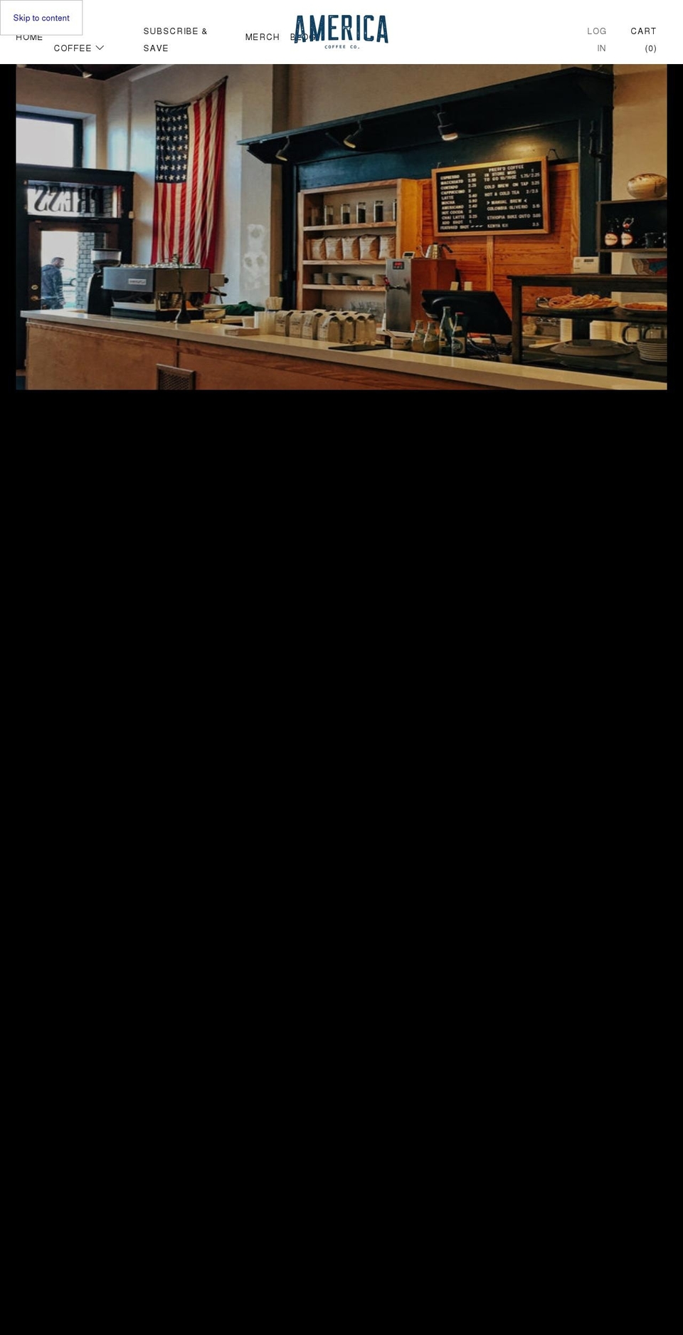americacoffeeco.com shopify website screenshot