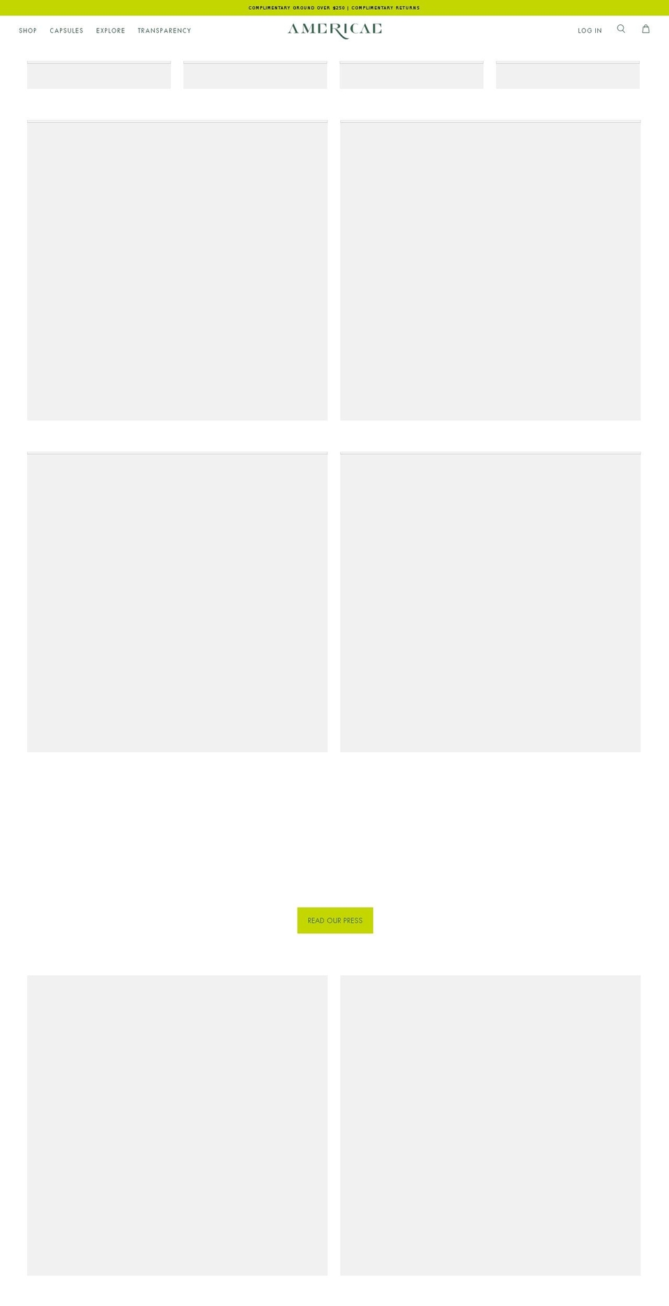 americae.com shopify website screenshot