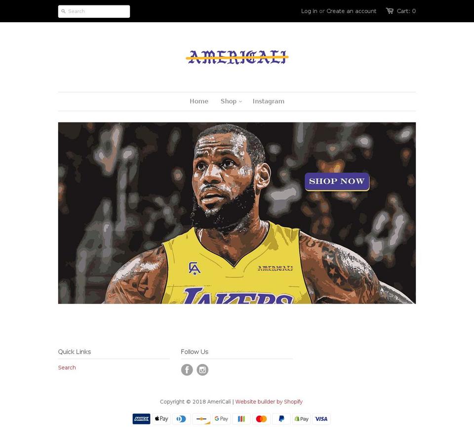 americali.clothing shopify website screenshot