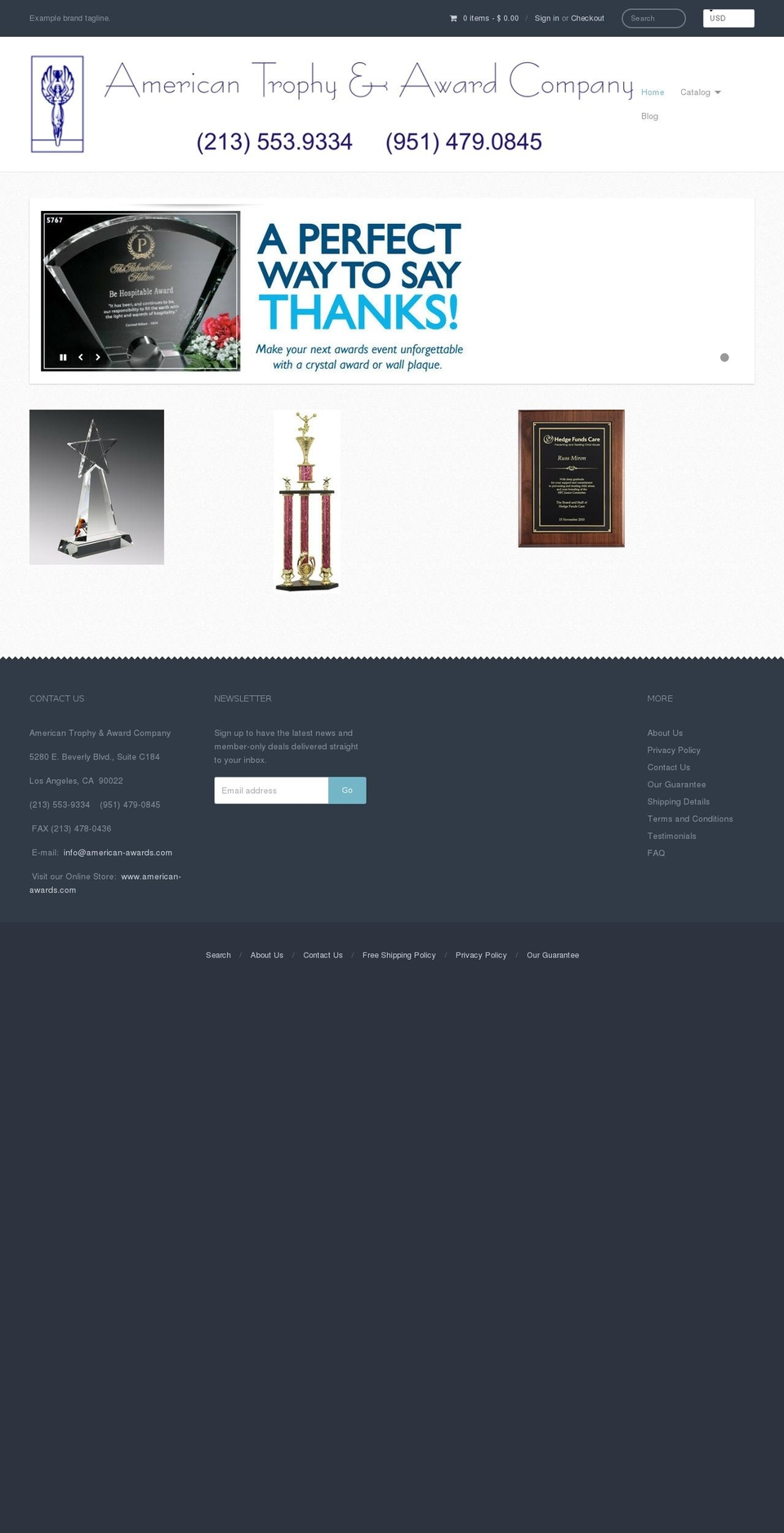 american-awards.com shopify website screenshot