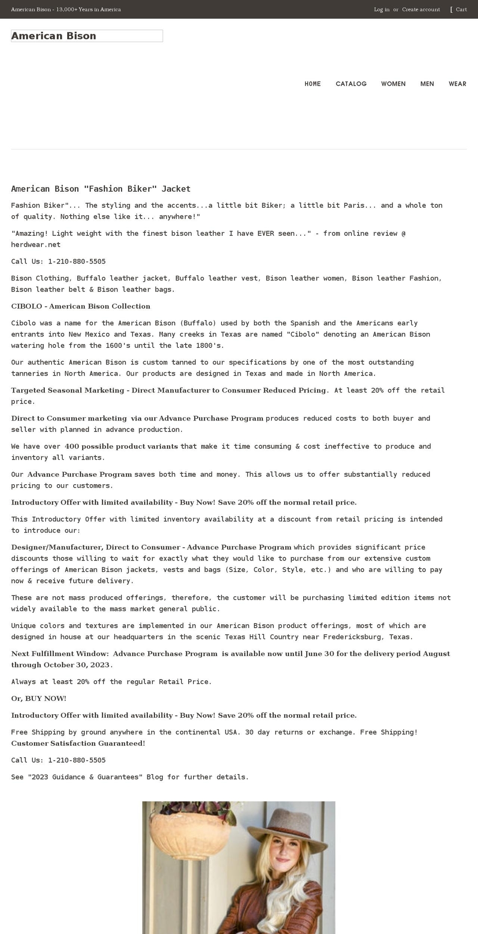 american-bison.com shopify website screenshot