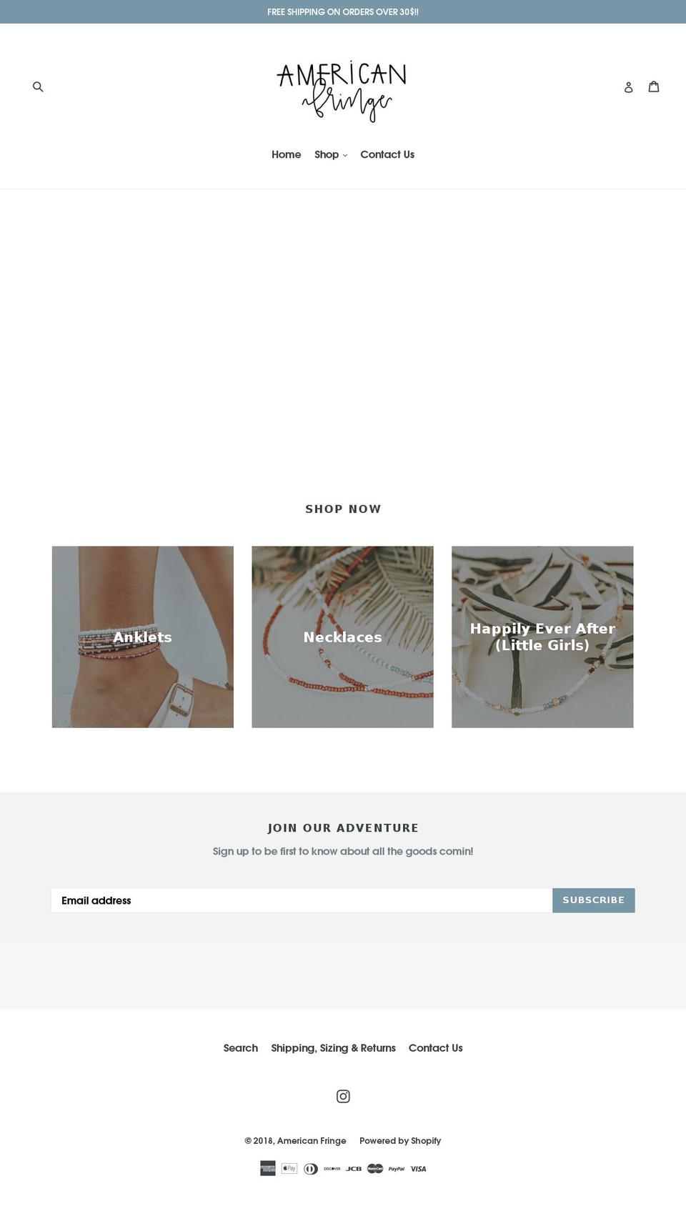 american-fringe.com — Shopify storefront screenshot