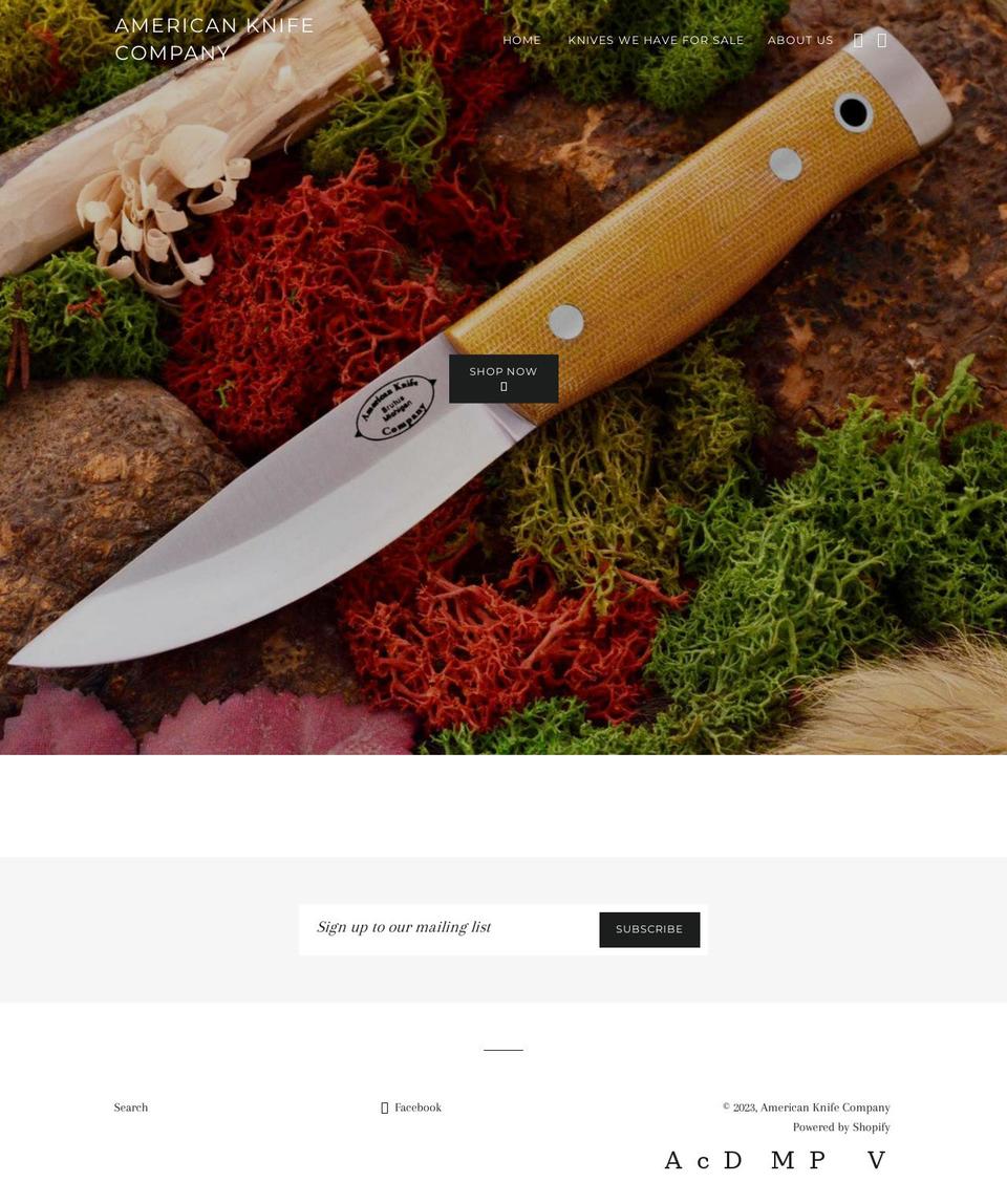 american-knife-company.myshopify.com shopify website screenshot