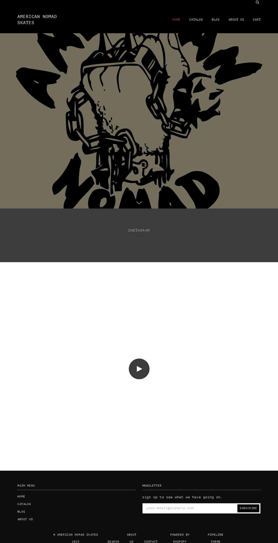 american-nomad-skates.myshopify.com shopify website screenshot