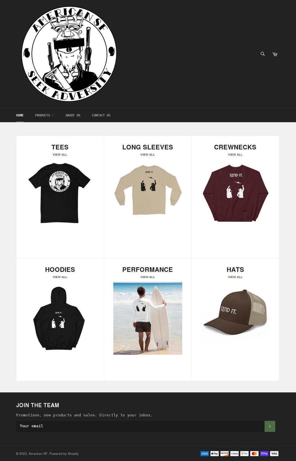 american-sf.com shopify website screenshot