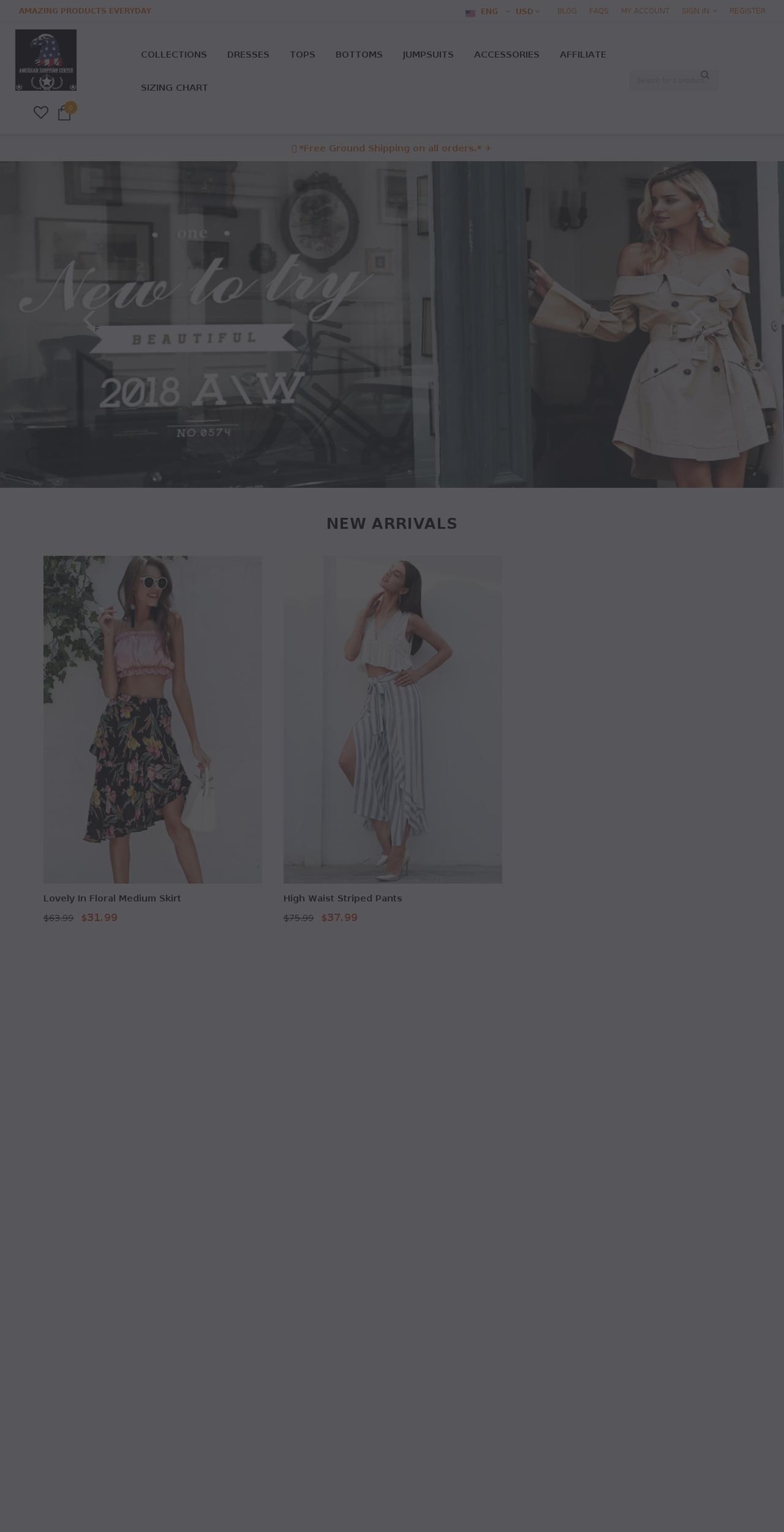 american-shopping-center.com shopify website screenshot