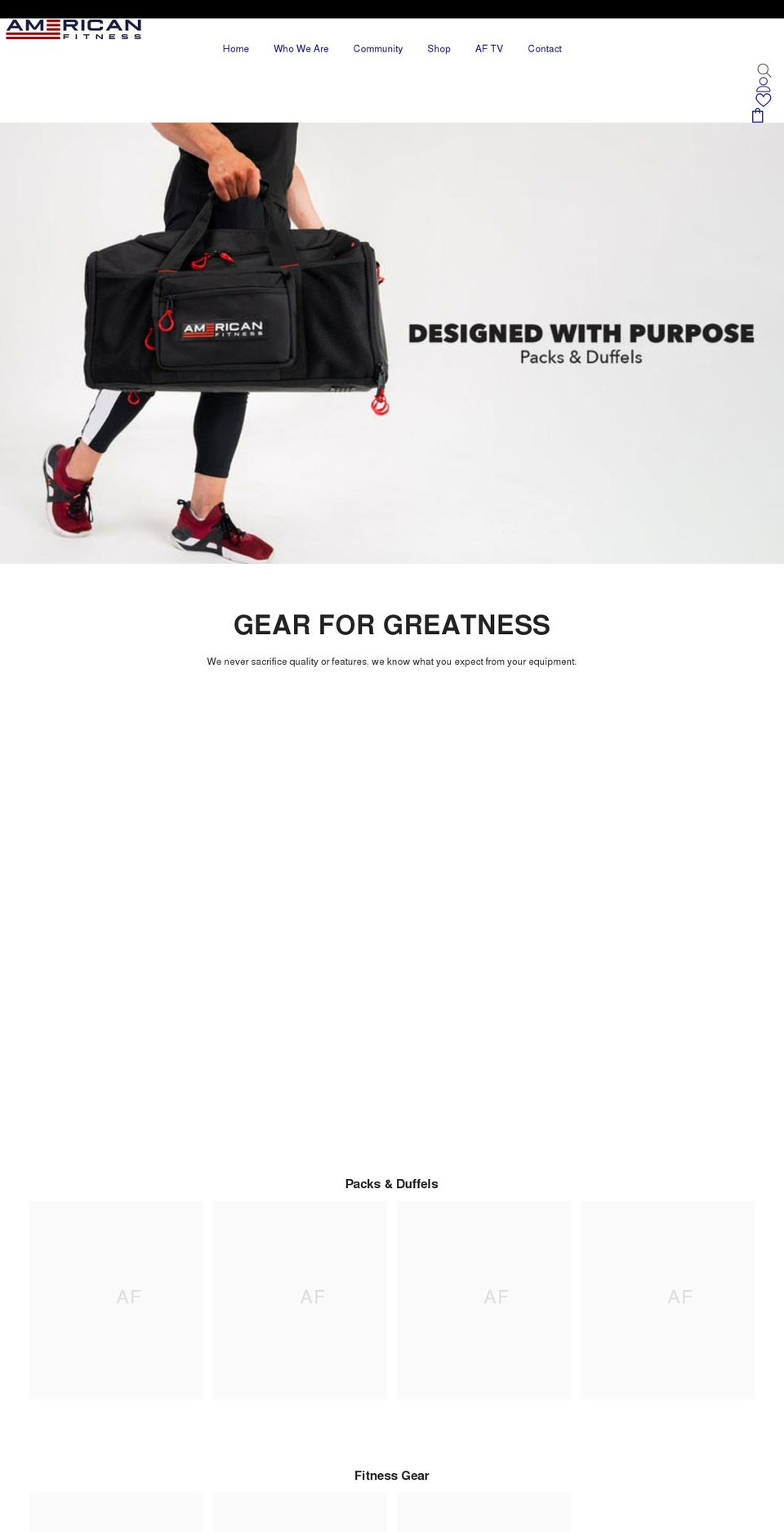 american.fitness shopify website screenshot