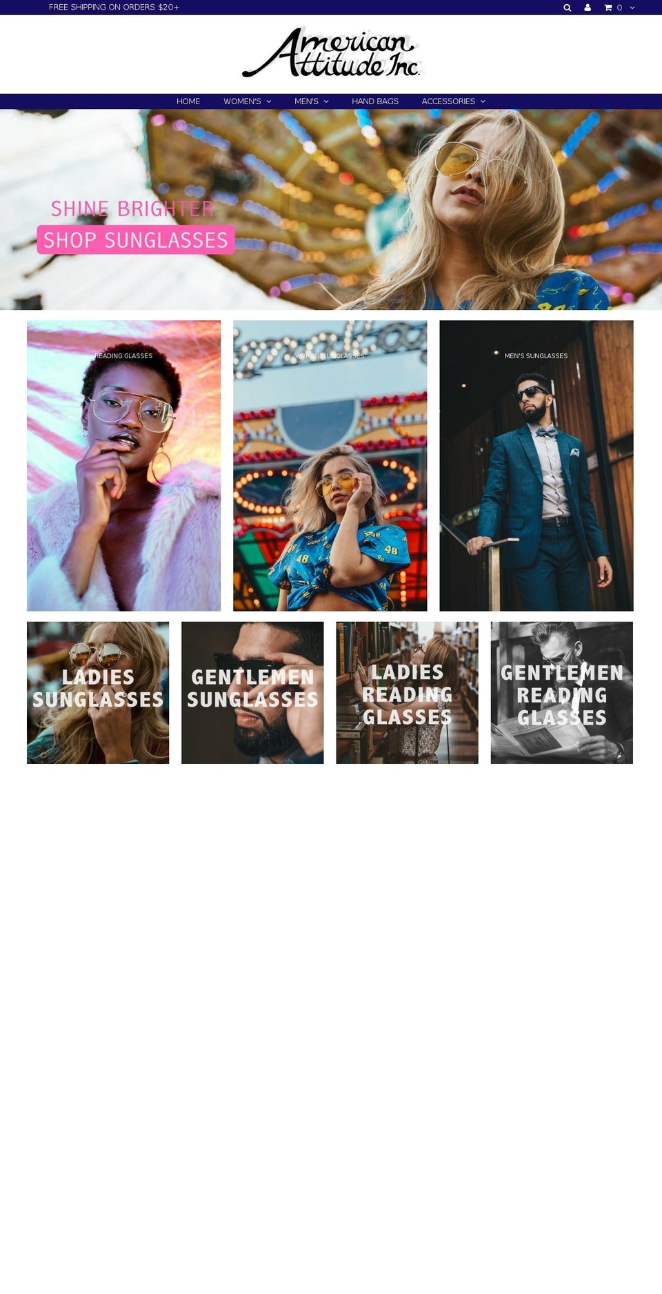 americanattitudeinc.com — Shopify storefront screenshot