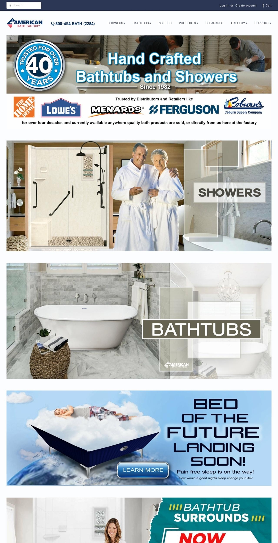americanbathfactory.com shopify website screenshot