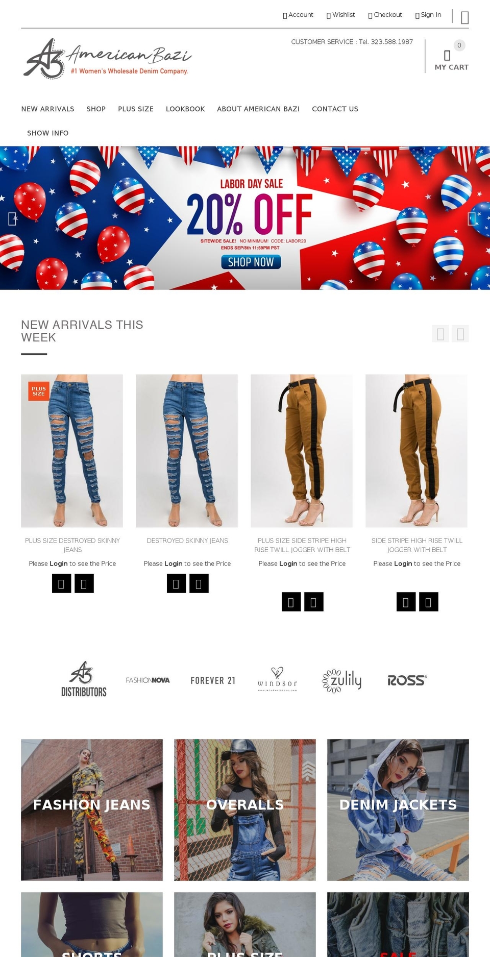 americanbazi.com — Shopify storefront screenshot