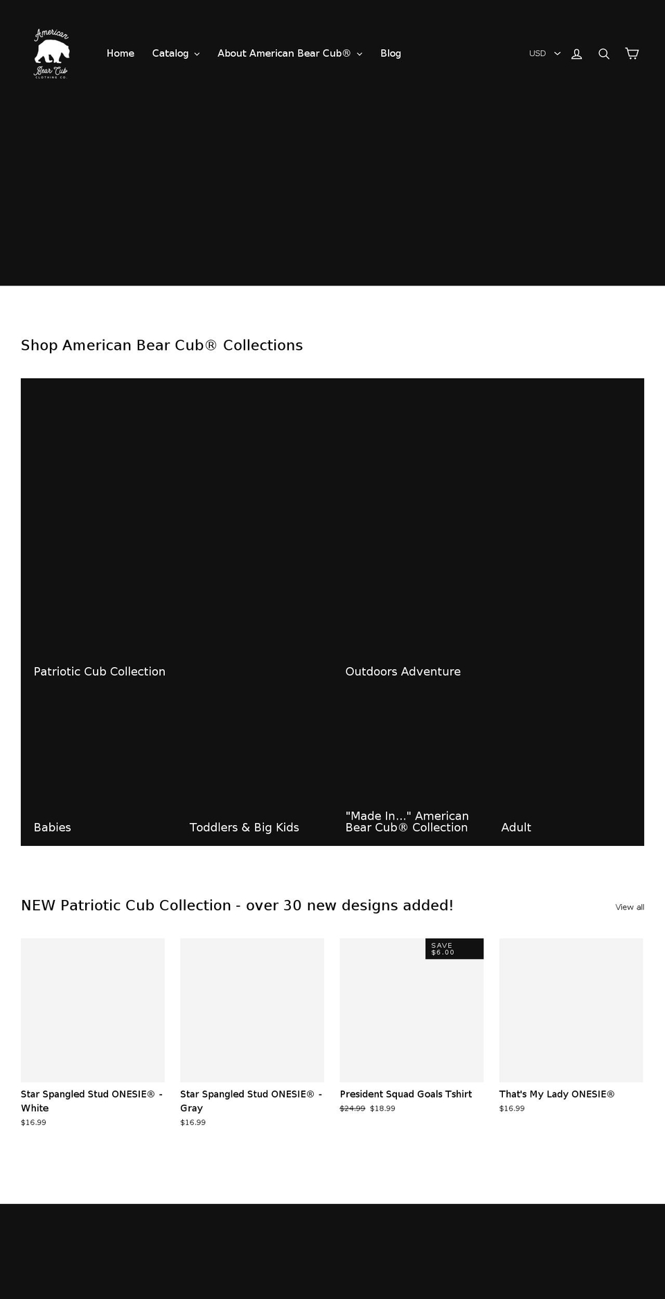 americanbearcub.com — Shopify storefront screenshot
