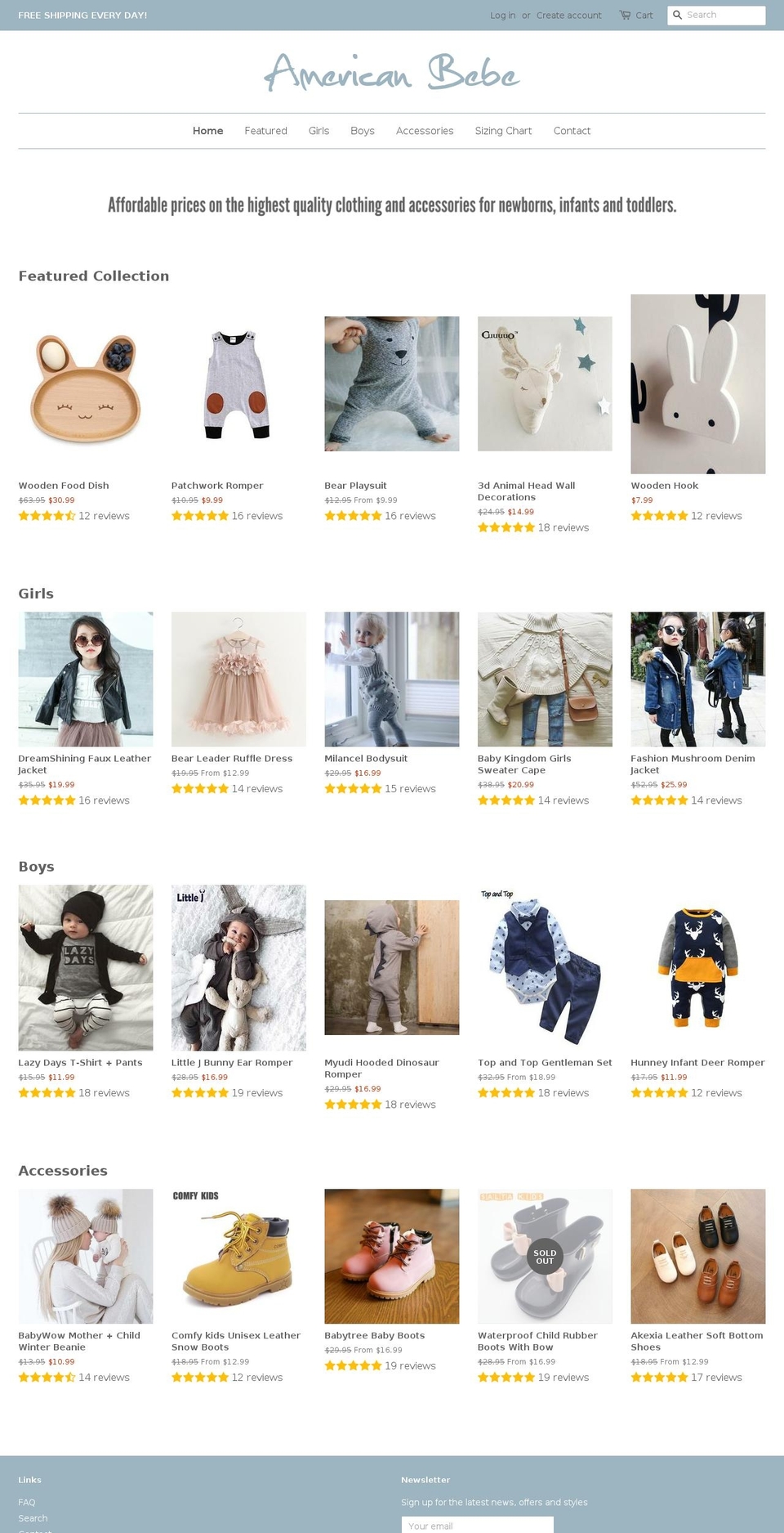 americanbebe.com — Shopify storefront screenshot