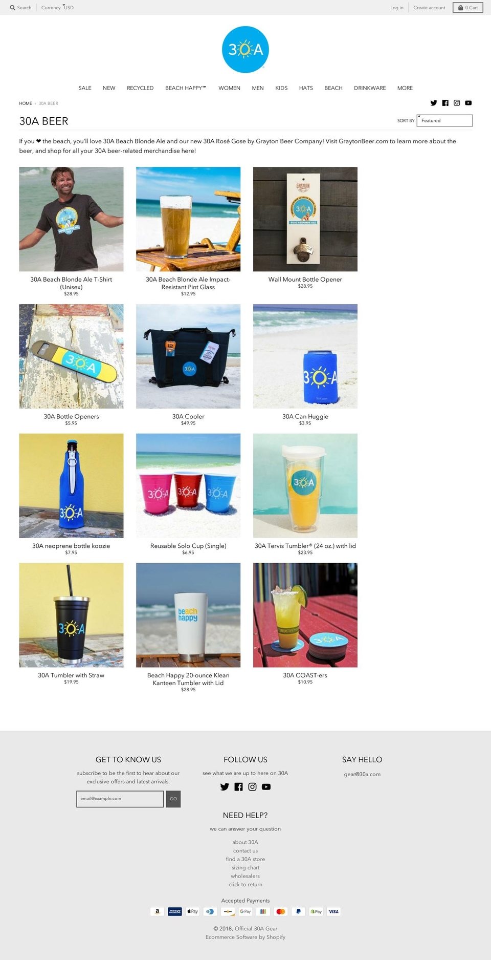 americanblondeale.com — Shopify storefront screenshot