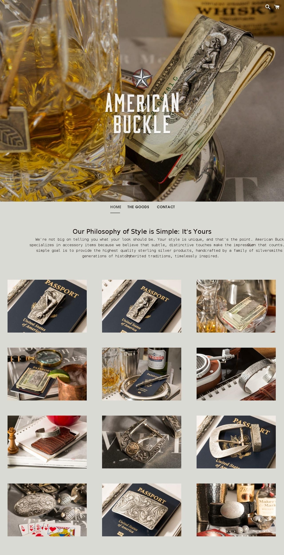 americanbuckle.com — Shopify storefront screenshot