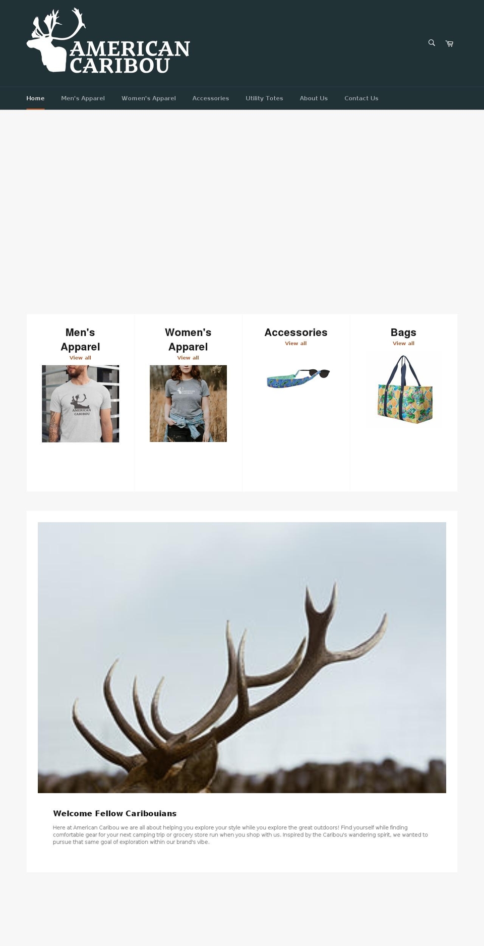 americancaribou.com shopify website screenshot