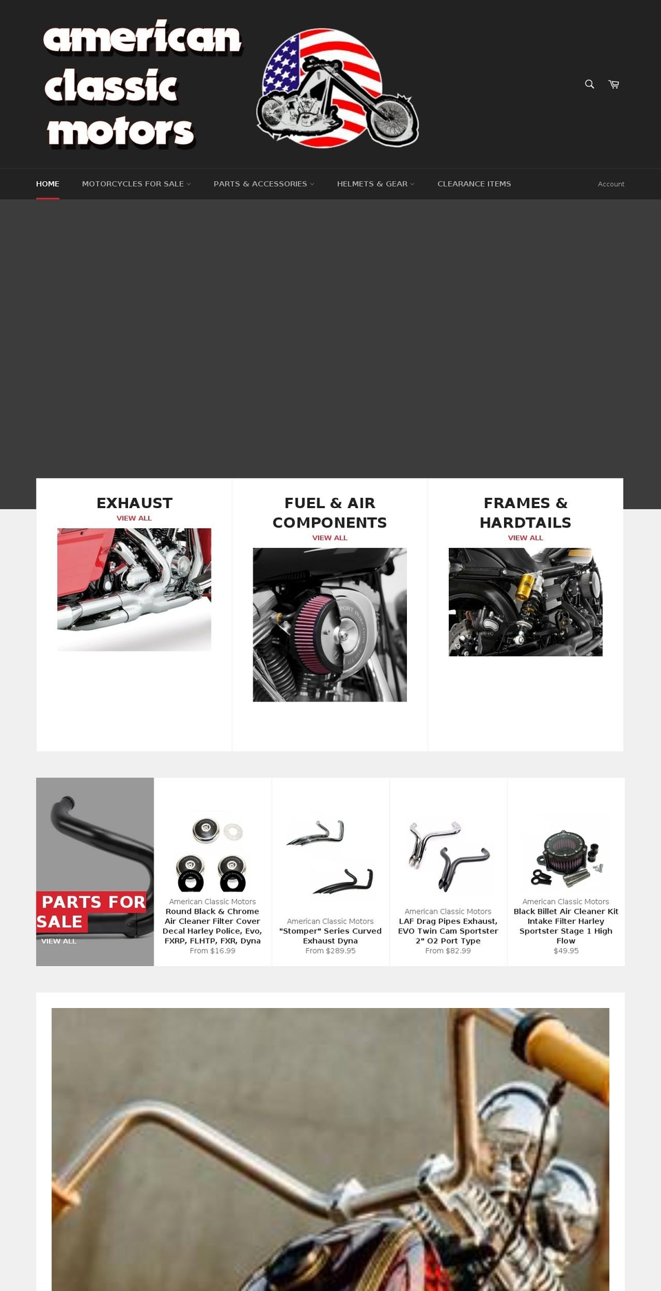 americanclassicmotors.com shopify website screenshot