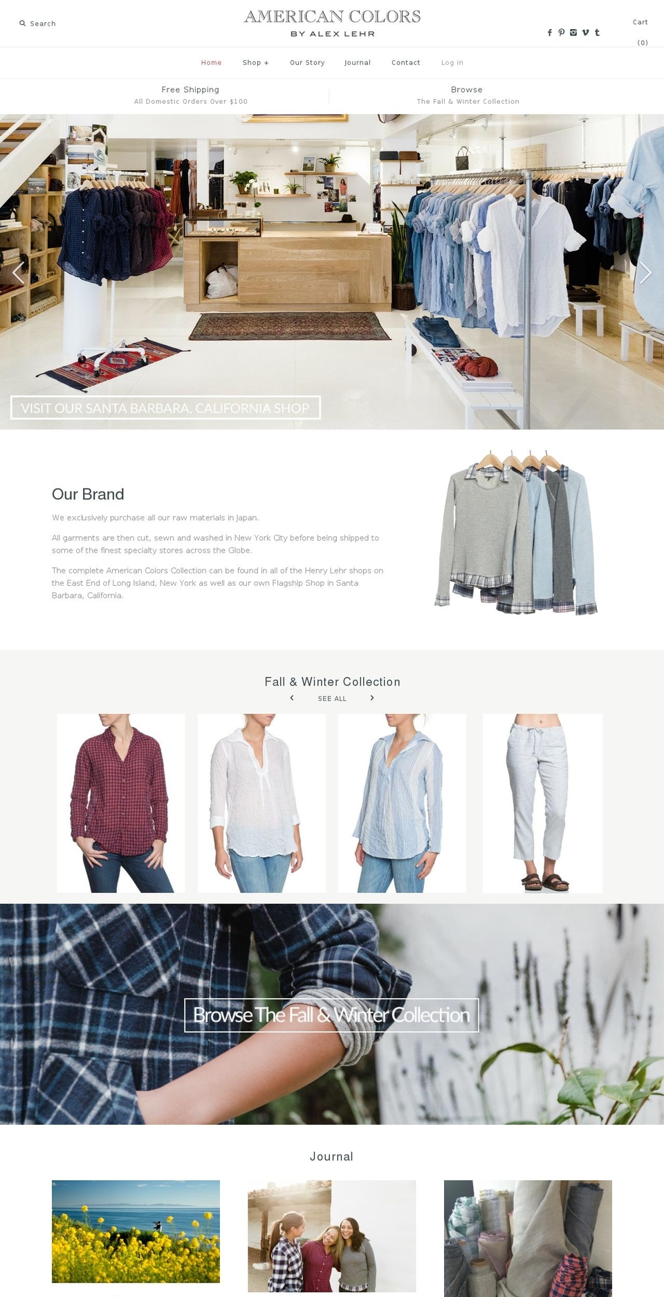 Colors Shopify theme site example americancolorsclothing.com