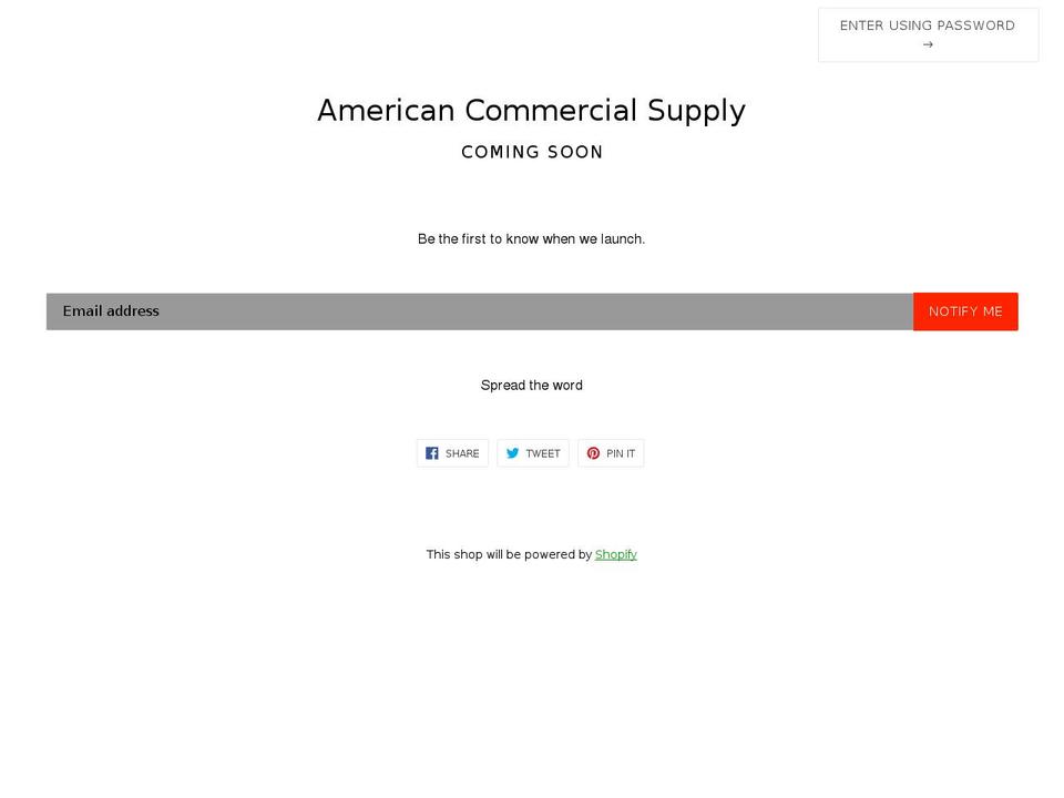 americancommercialsupply.com — Shopify storefront screenshot