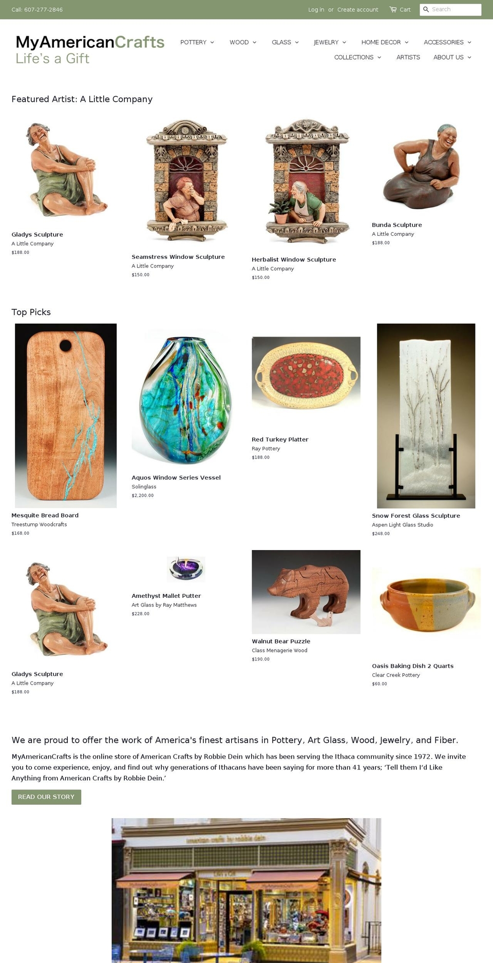 americancraft.net shopify website screenshot