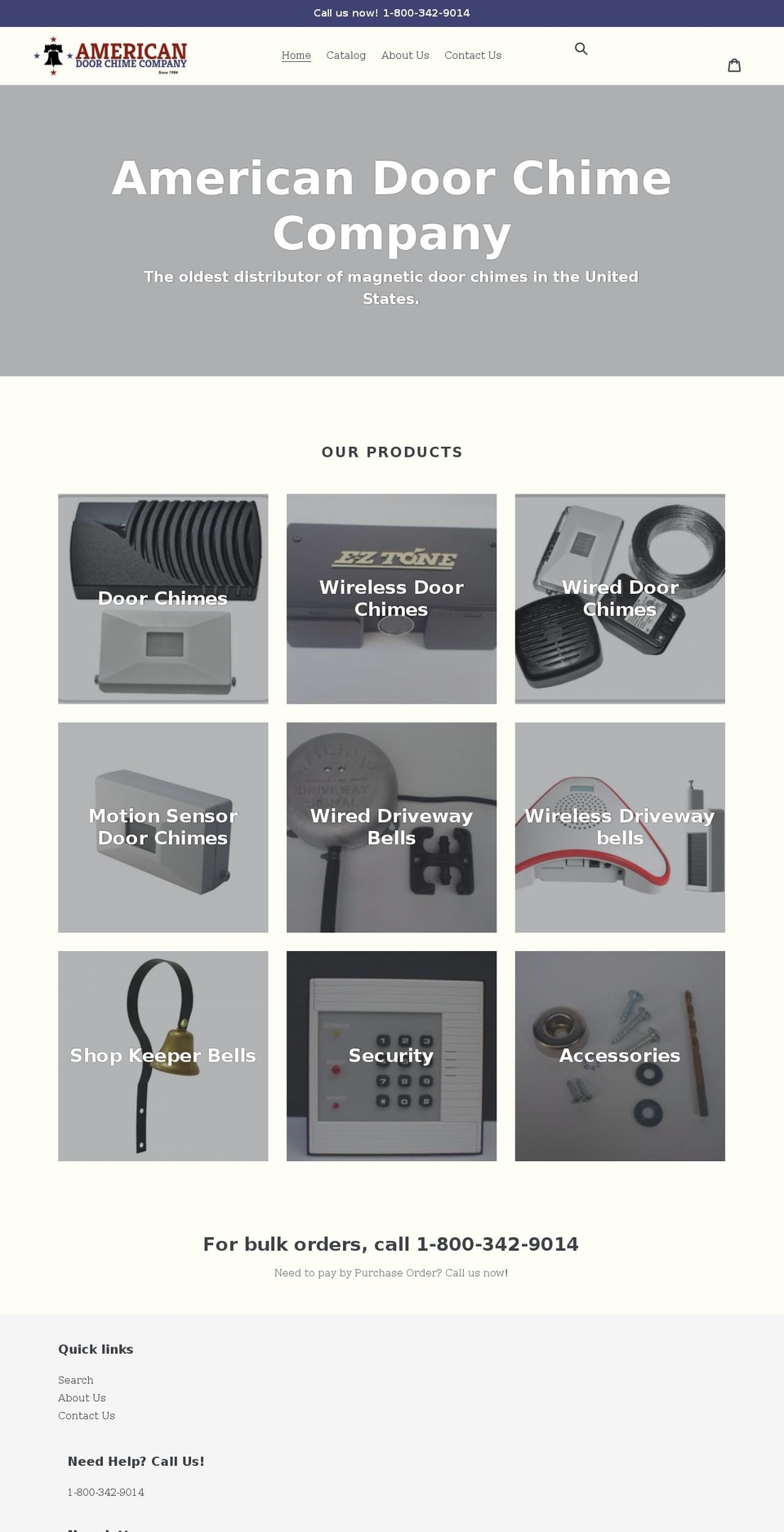 americandoorchimeco.com shopify website screenshot