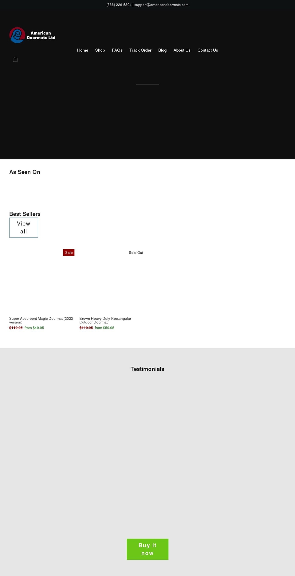 americandoormats.com shopify website screenshot