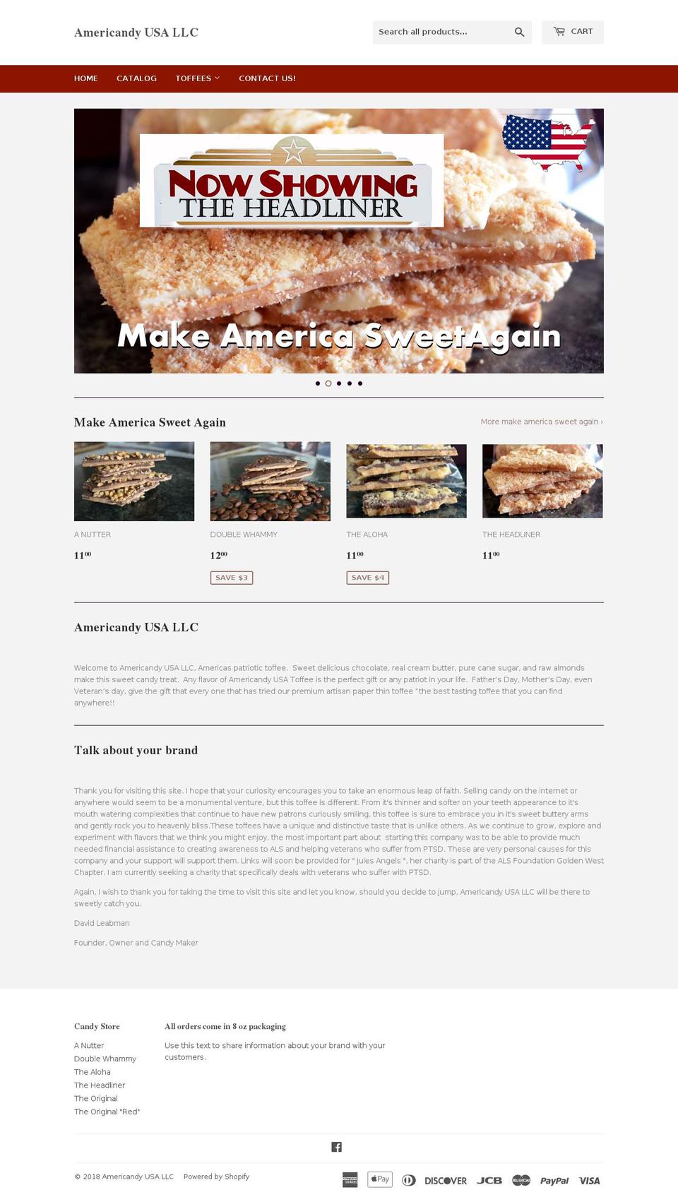 americandyusa.com — Shopify storefront screenshot