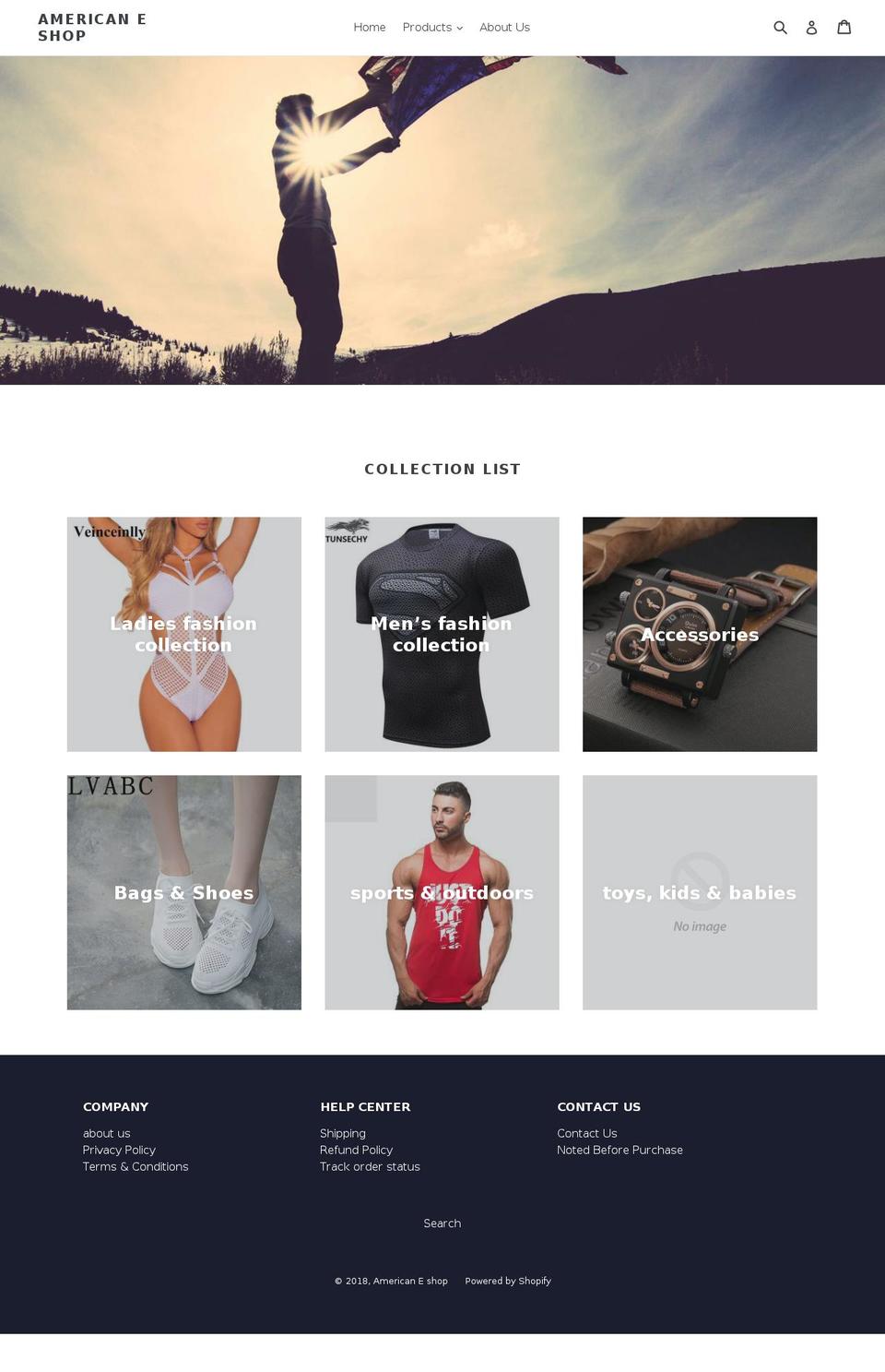 americaneshop.com shopify website screenshot