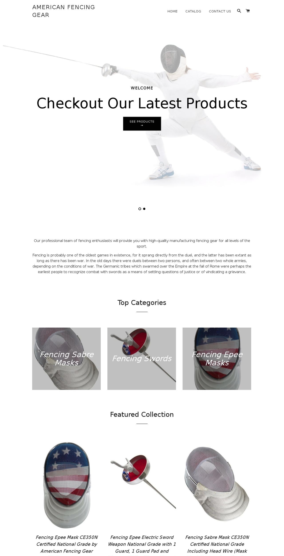 americanfencinggear.com shopify website screenshot