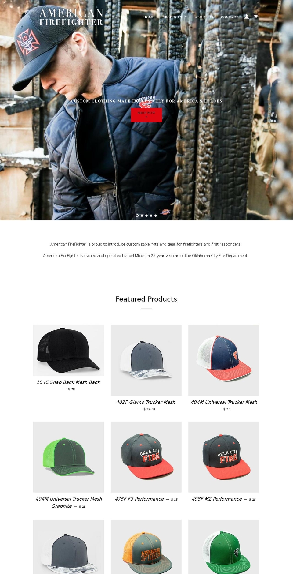 americanfirefighter.net shopify website screenshot